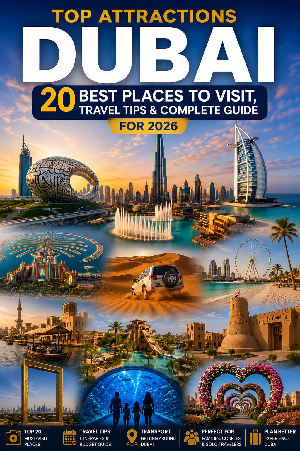 Dubai Top Attractions: 20 Best Places to Visit, Travel Tips & Complete Guide for 2026